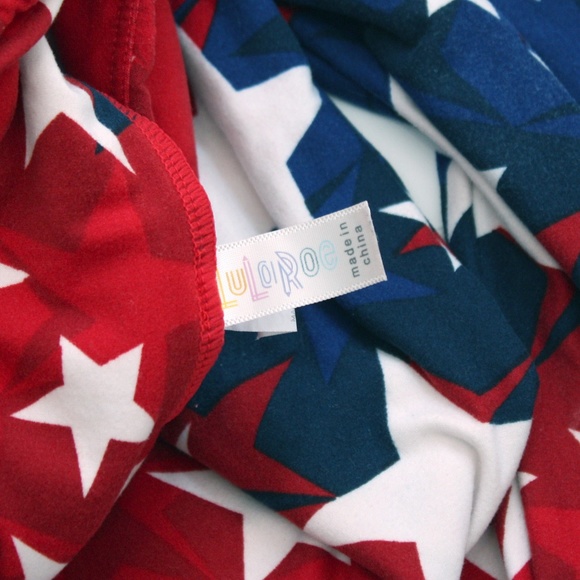 LuLaRoe American Stars Leggings One Size - Picture 2 of 3